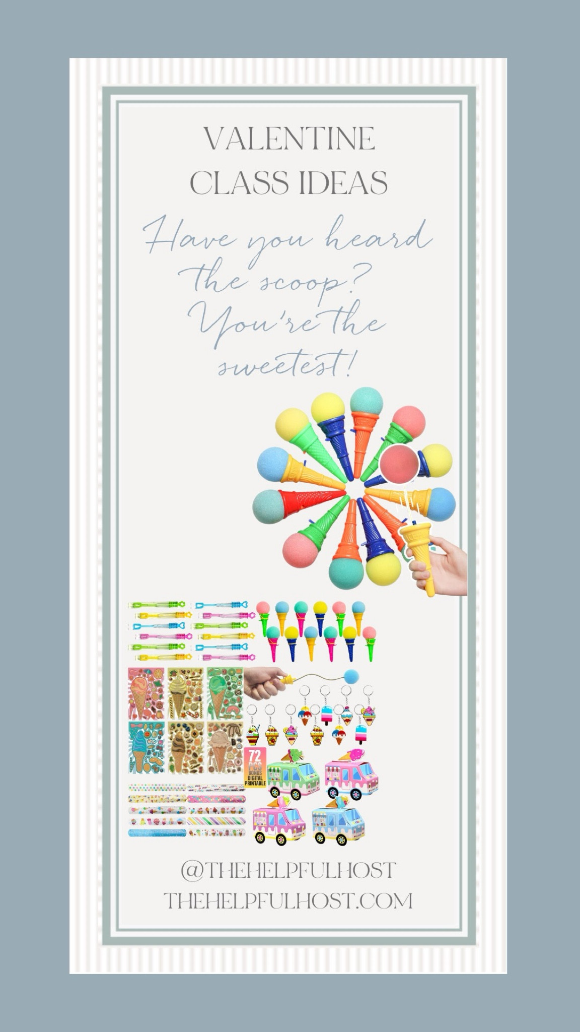 “Have you heard the scoop? You’re the sweetest!” 
Love these cute valentine surcees for this sweet option! 

#LTKParties #LTKSeasonal #LTKKids