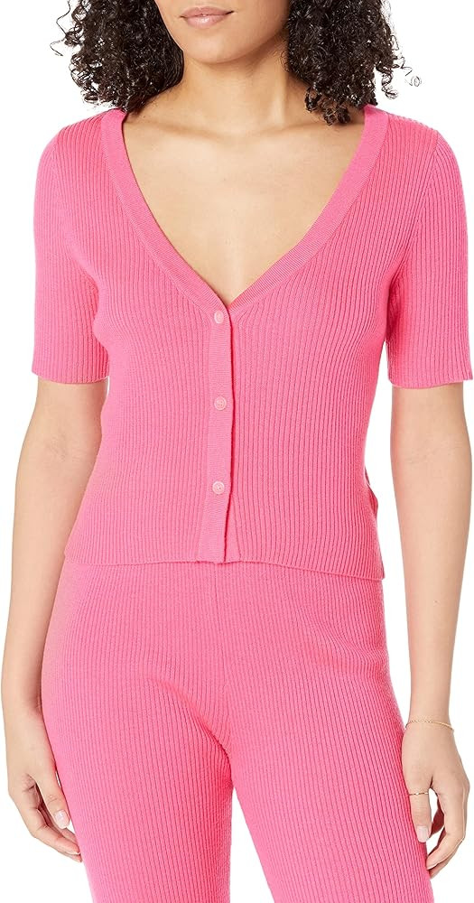 The Drop Women's Akira Cropped Ribbed V-neck Cardigan Sweater | Amazon (US)
