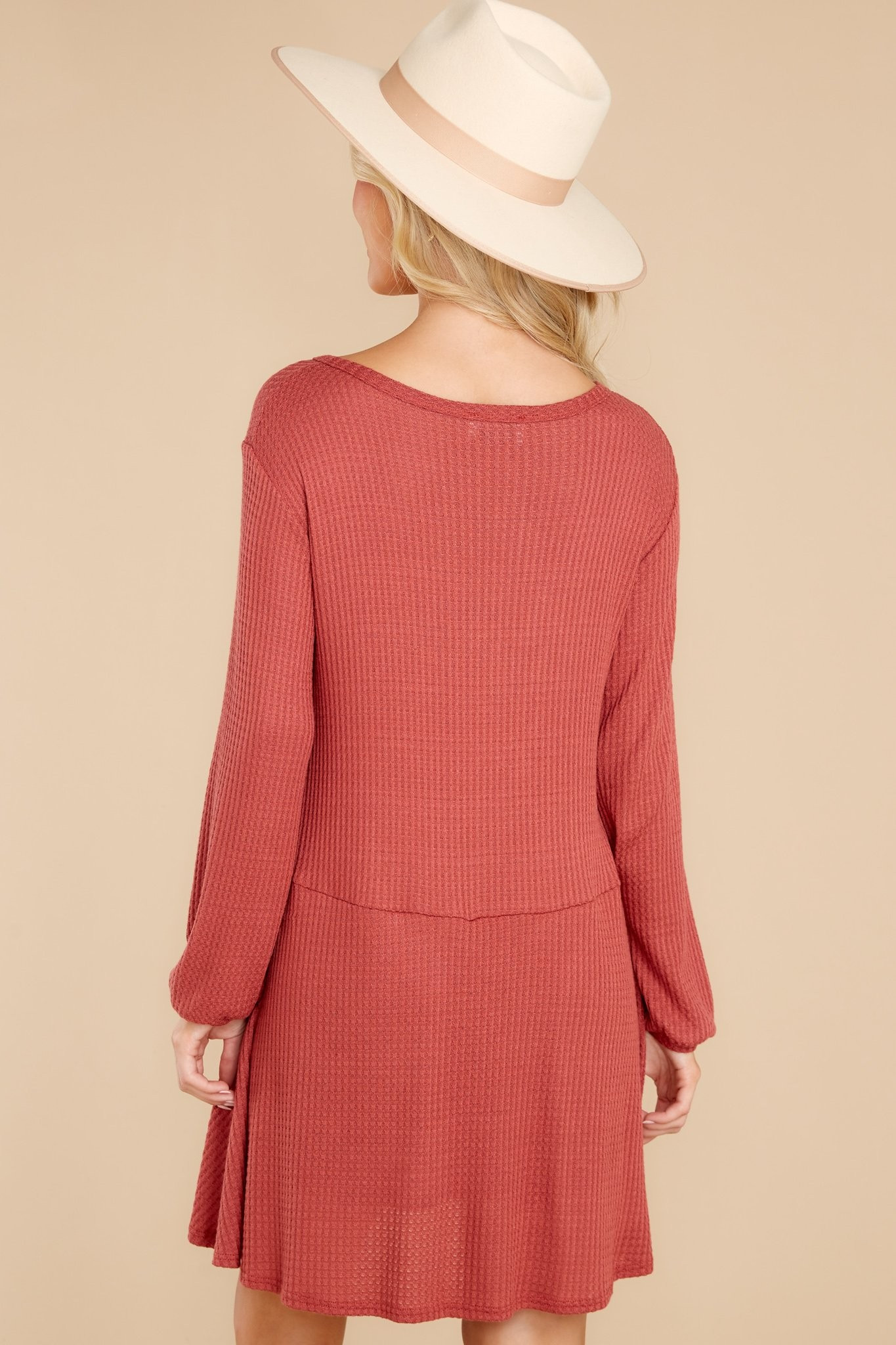 Steal My Time Brick Dress | Red Dress 