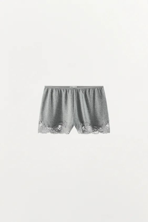 LACE POINTELLE SHORTS | Zara UK