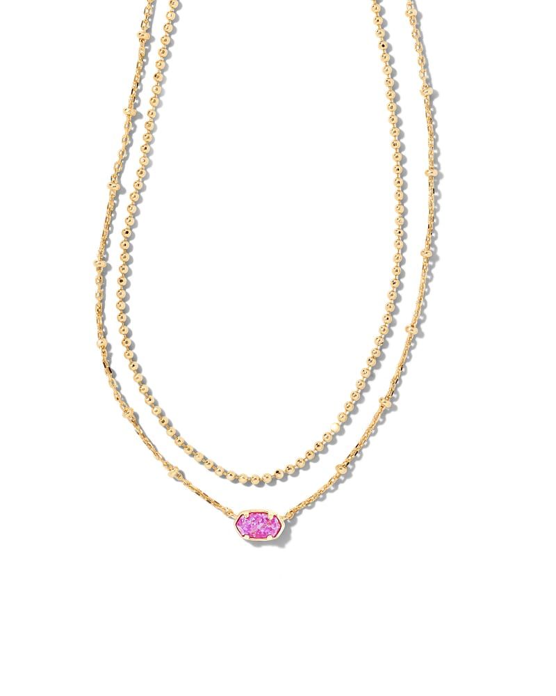 Emilie Gold Multi Strand Necklace in Iridescent Drusy | Kendra Scott | Kendra Scott