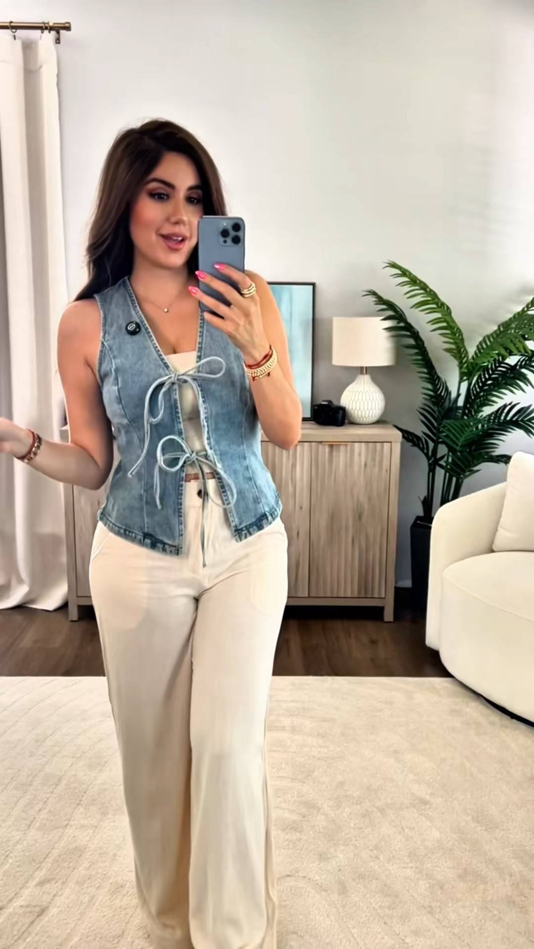 This cute little denim vest is perfect for layering! 

 #LTKootd #LTKSeasonal #LTKFindsUnder50