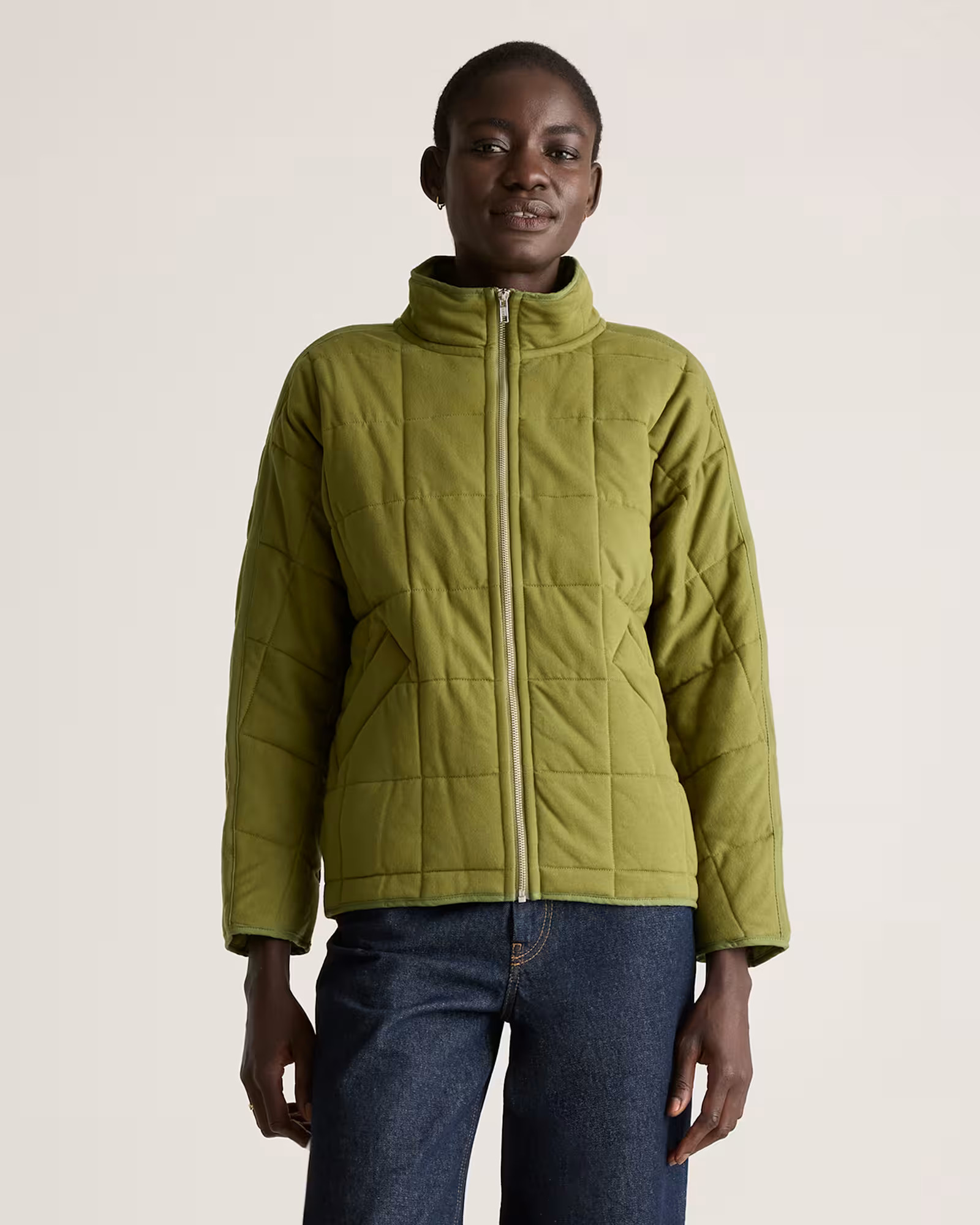 Organic Cotton Quilted Knit Jacket | Quince