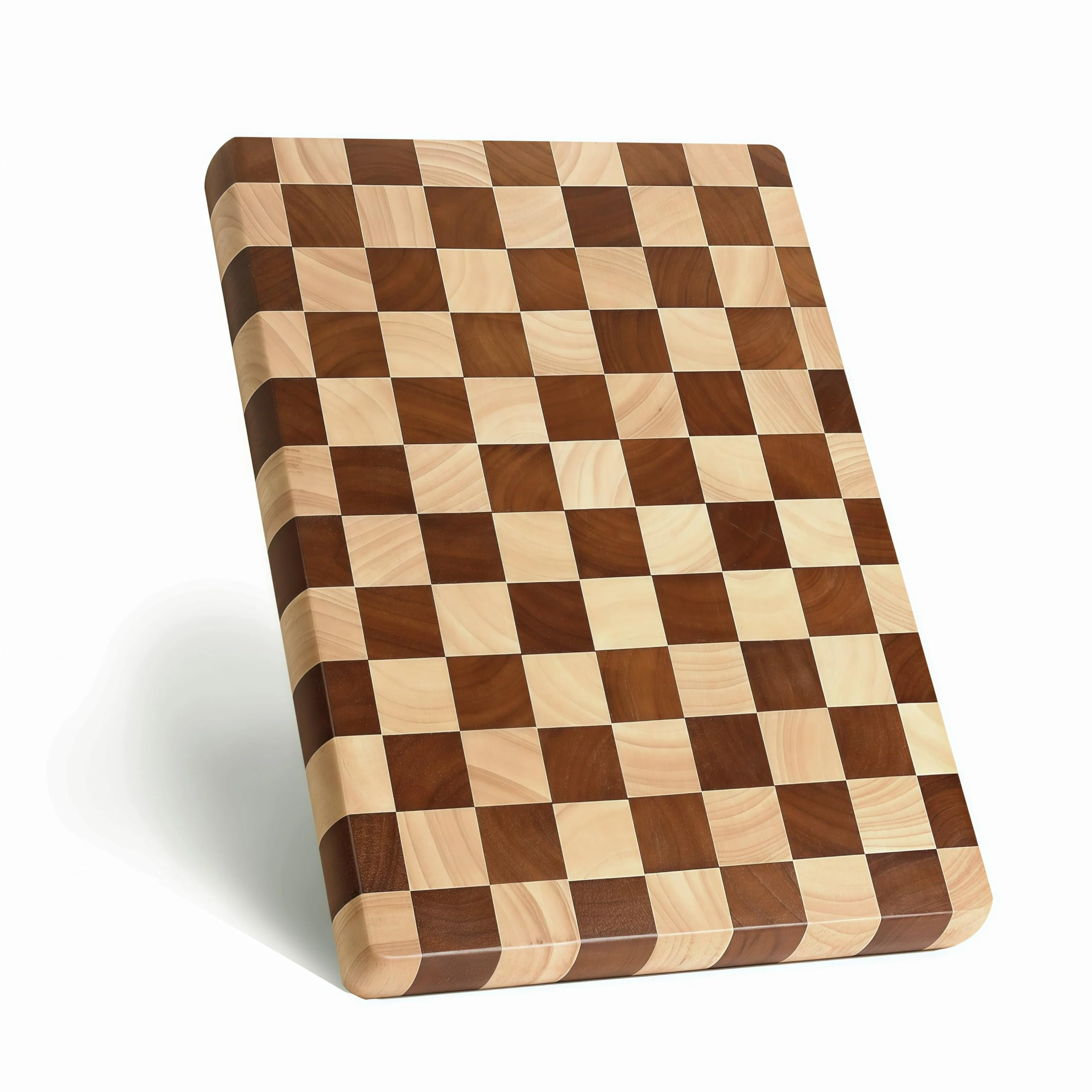 Checkered Acacia Wood Cutting Board for Kitchen – Large Butcher Block Cutting Board, Wooden Cho... | Amazon (US)