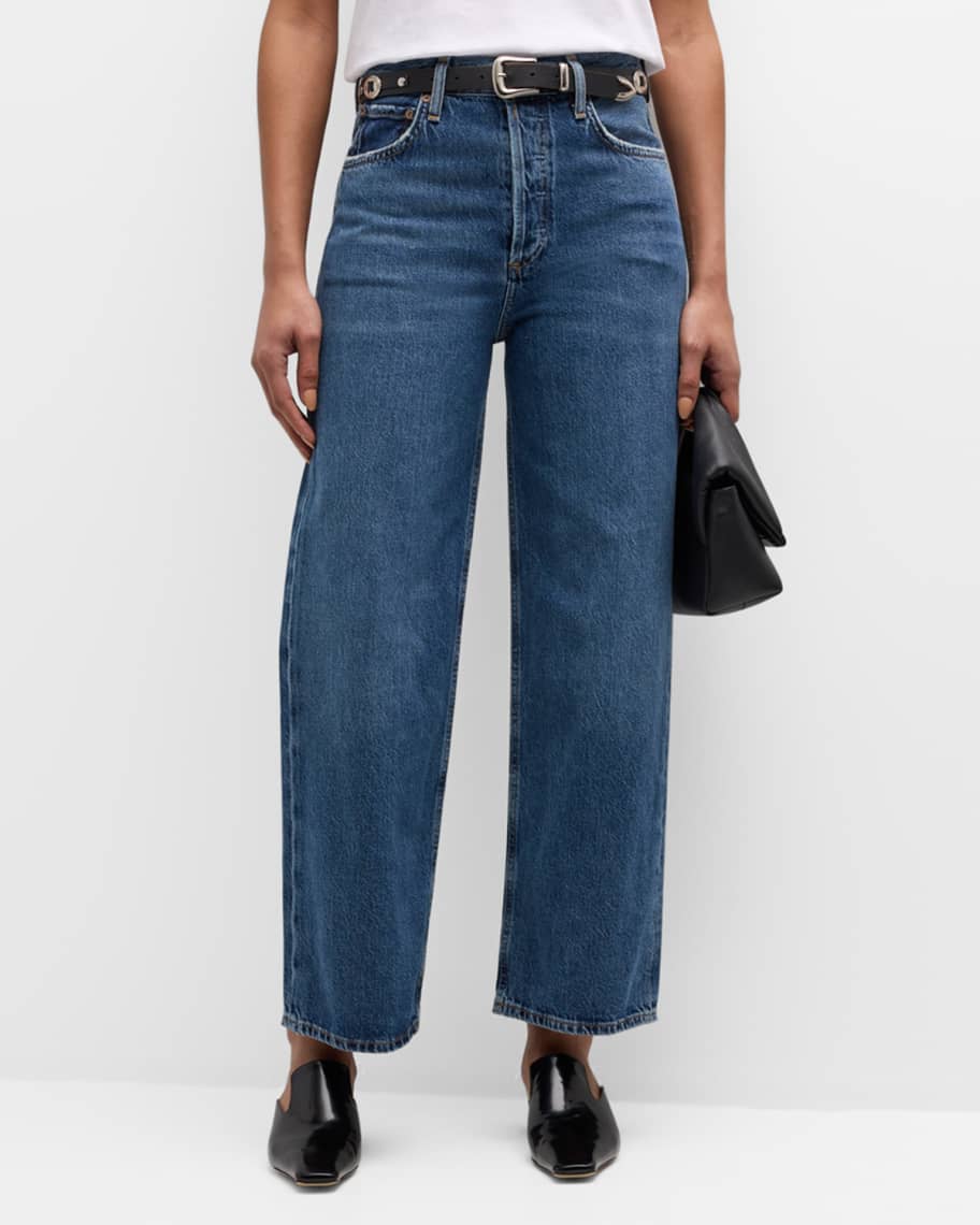 AGOLDE Ren High-Rise Wide-Leg Jeans | Neiman Marcus