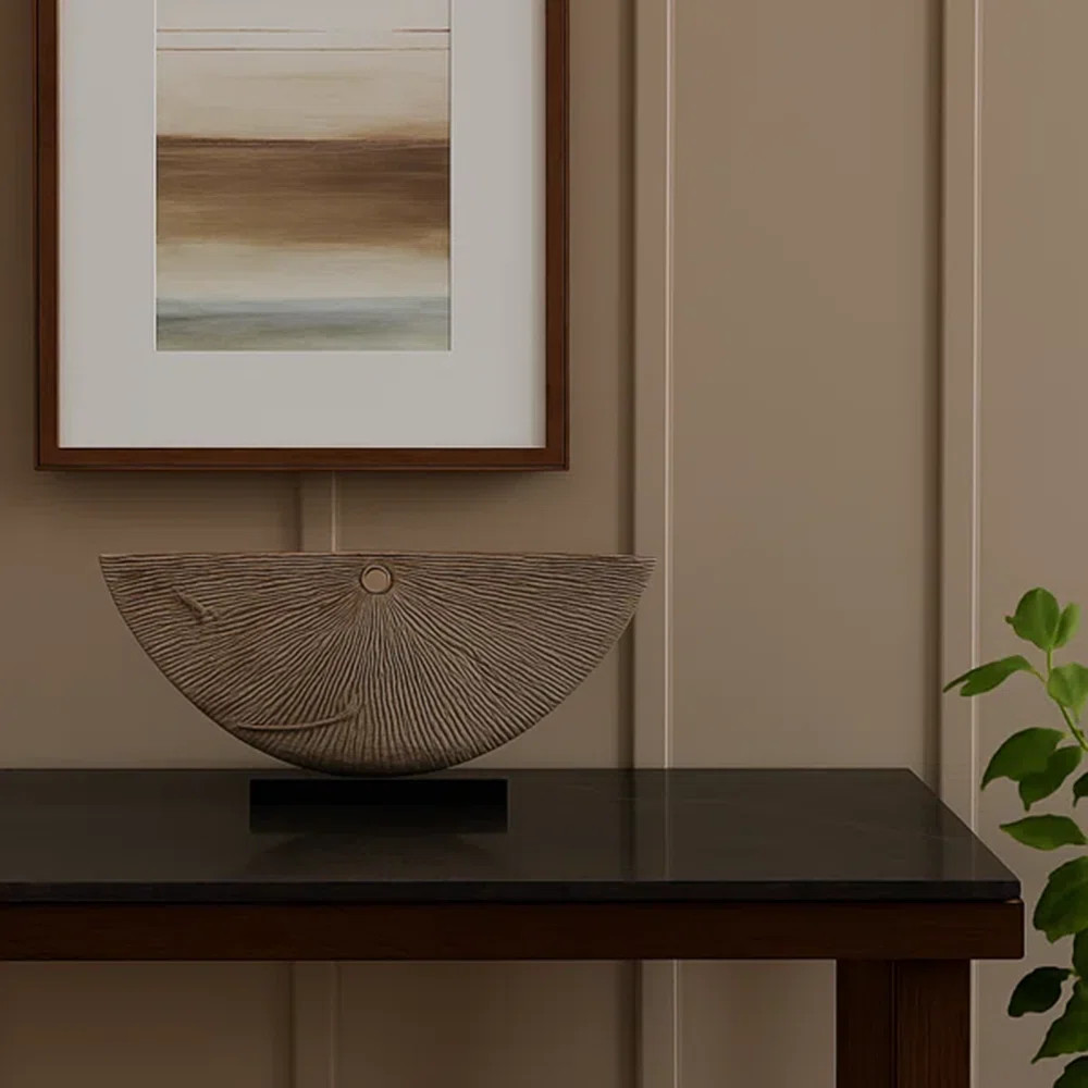 Modern Aluminum Metal Sculpture with Textured Design and Abstract Home Decor, Living Room | Wayfair North America