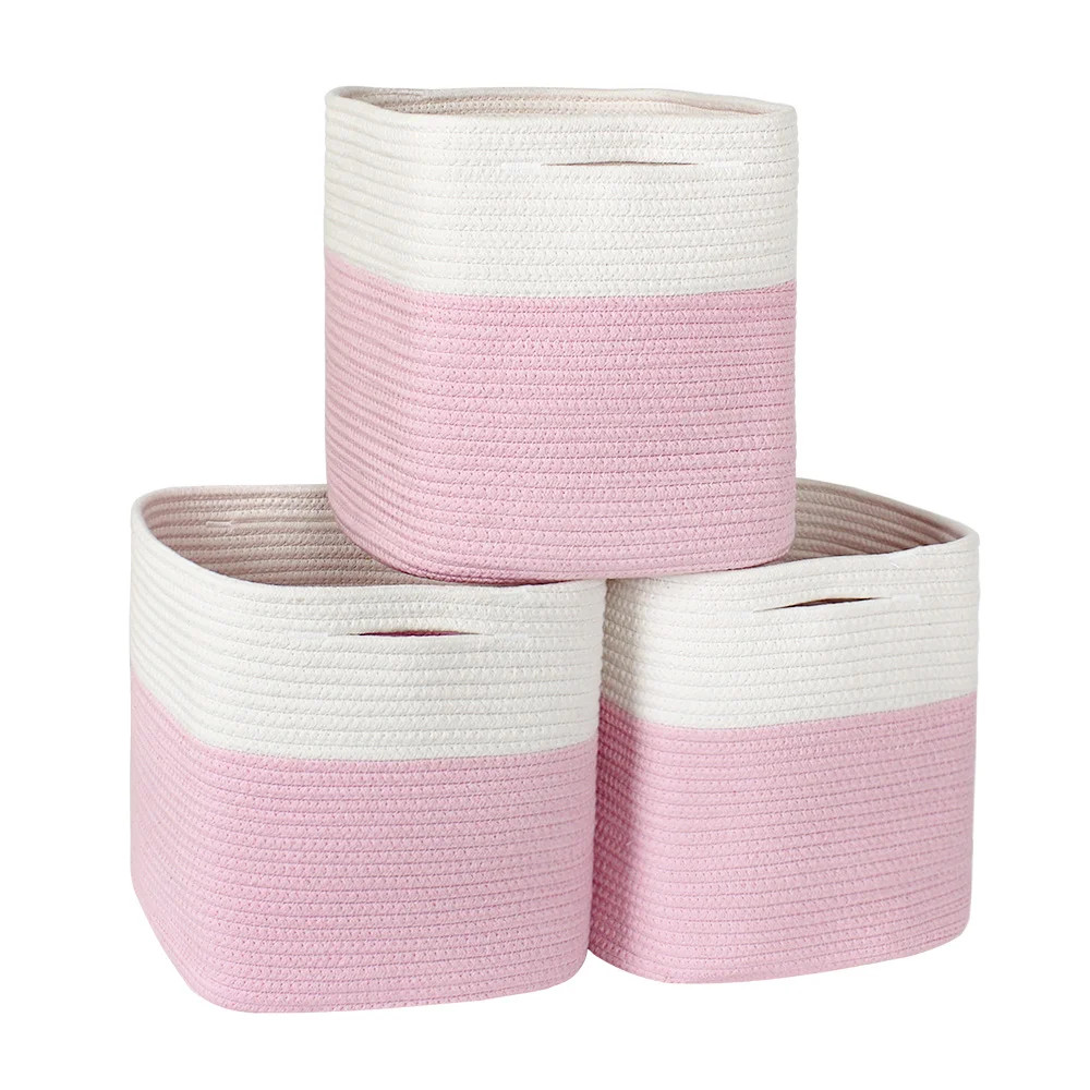 Dovecove 3-Pack Foldable Fabric Cube Storage Bins with Reinforced Handles, Collapsible Closet Org... | Wayfair North America