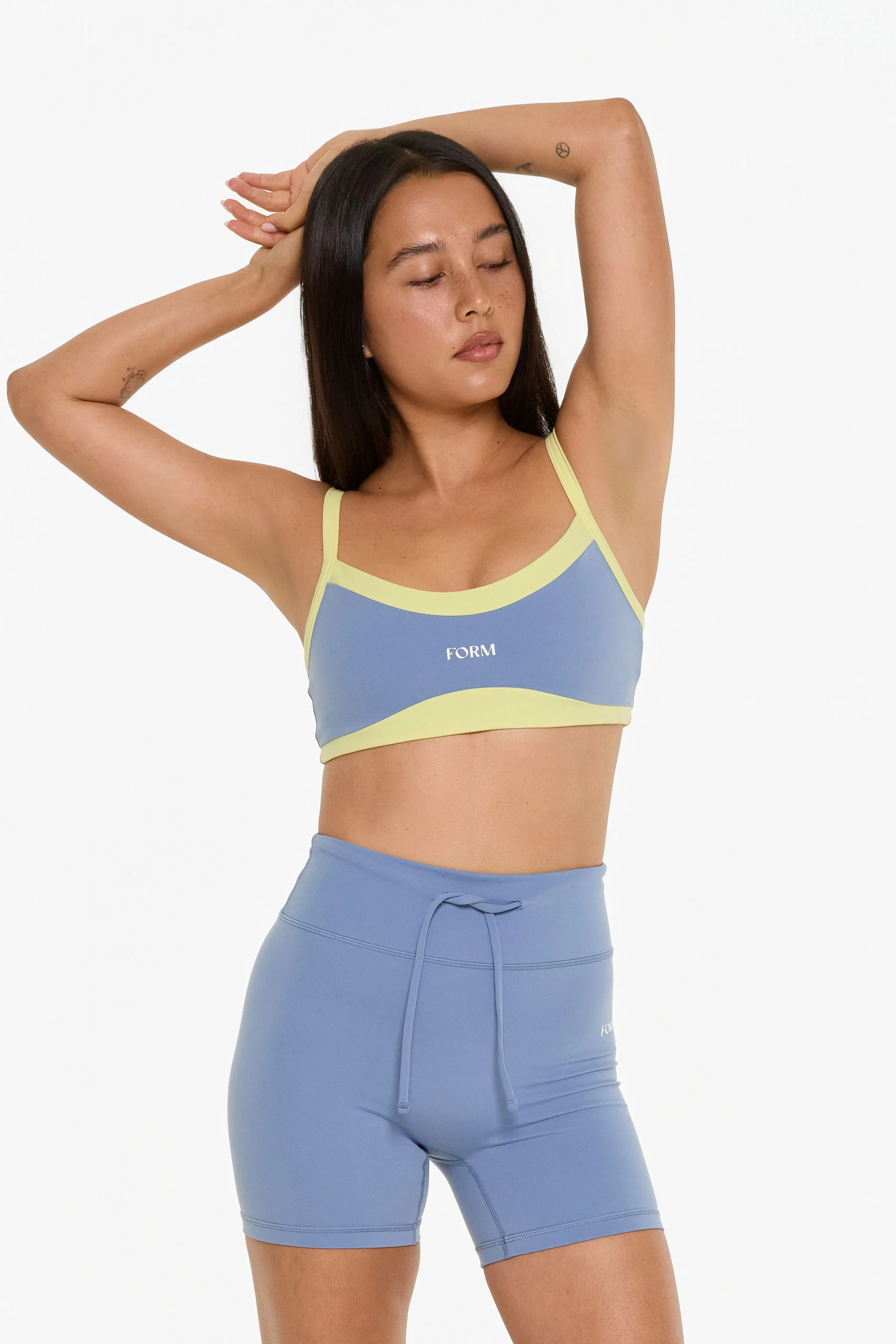 Scoop Contrast Bra - Glacier/Lemon | FORM