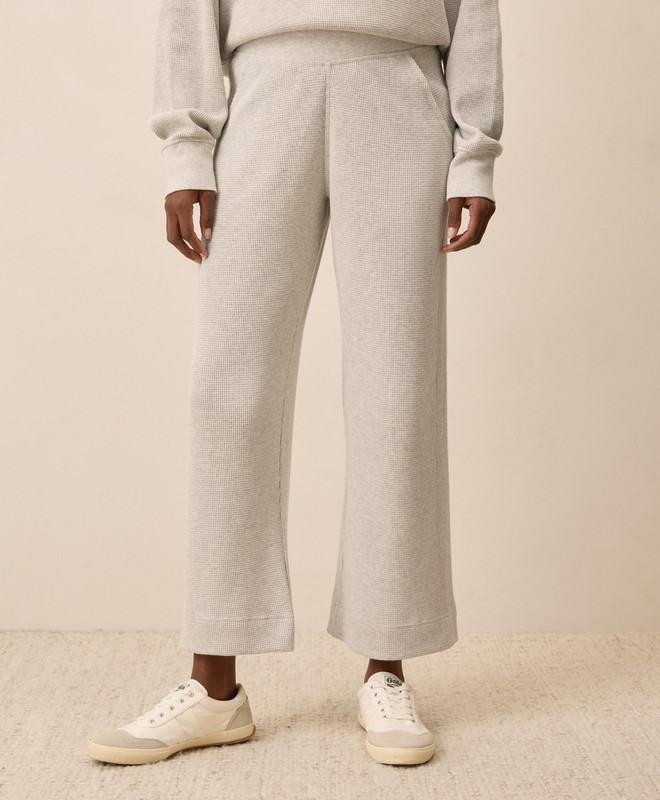 Women’s Thermal Waffle Wide Leg Pant made with Organic Cotton | Pact | Pact Apparel