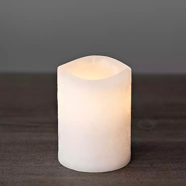 White LED Pillar Candle, 4 in. | Kirkland's Home