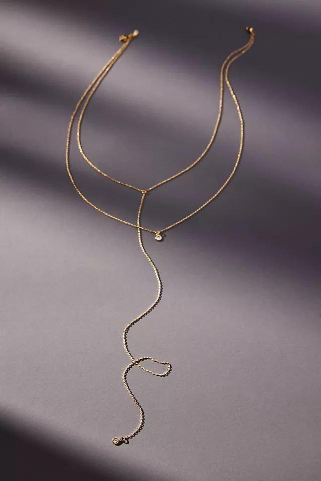 Gigi Layered Lariat Necklace | Anthropologie (US)