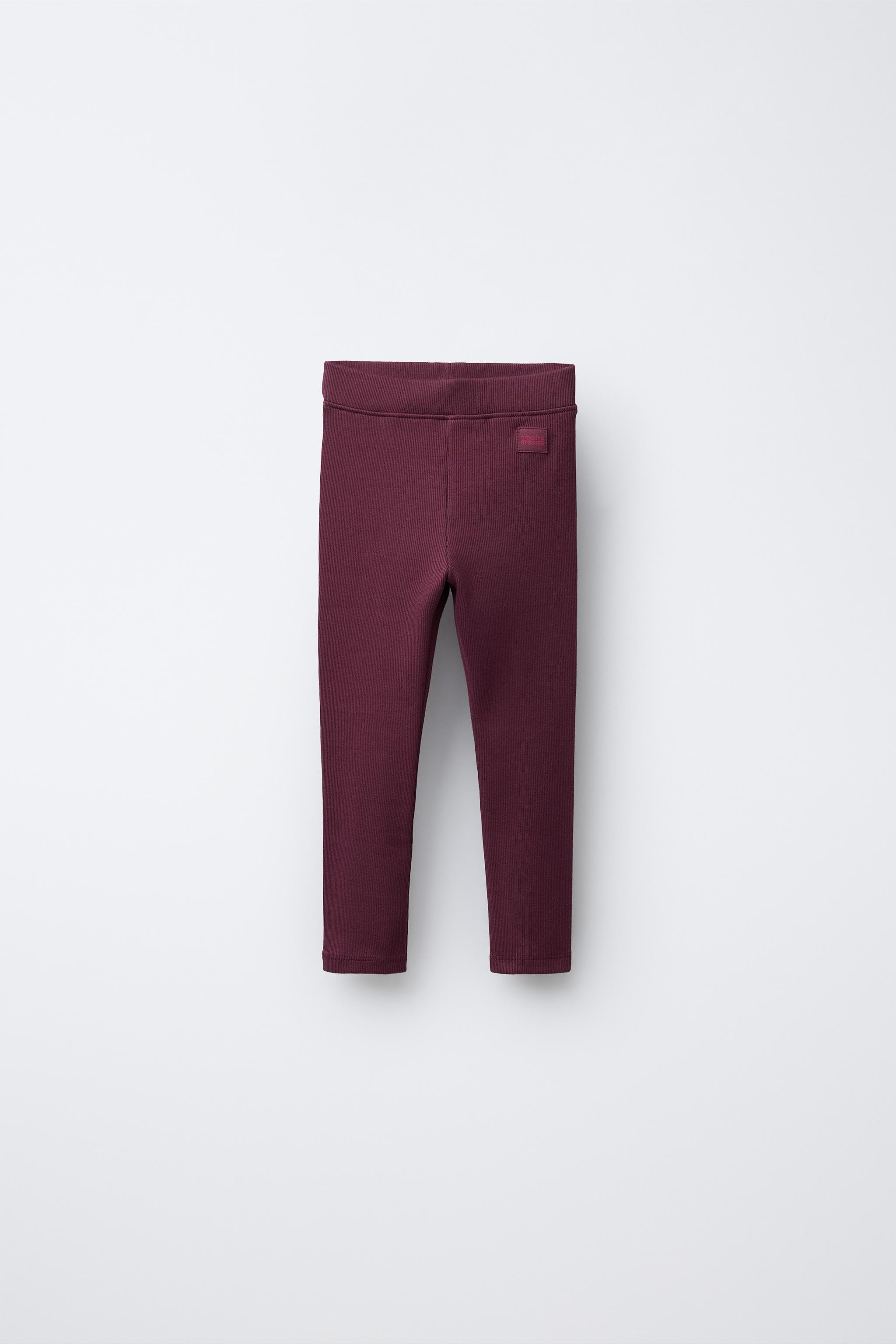 RIBBED LEGGINGS WITH LABEL | Zara US