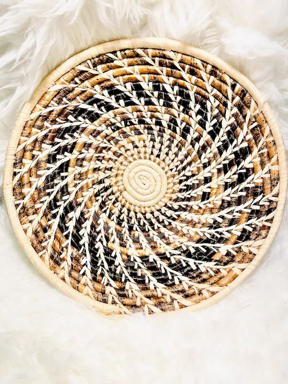 Boho wall decor, Decorative basket, Raffia basket, handmade basket, natural fiber, Large wicker w... | Etsy (US)