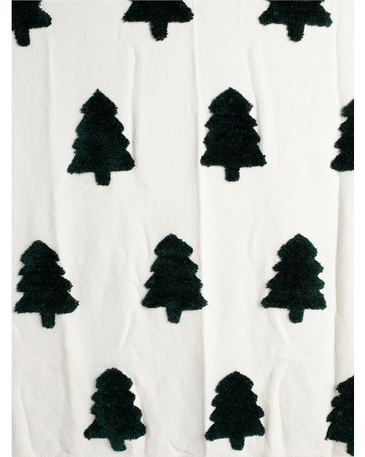 Xmas Tree Tufted Throw | TJ Maxx