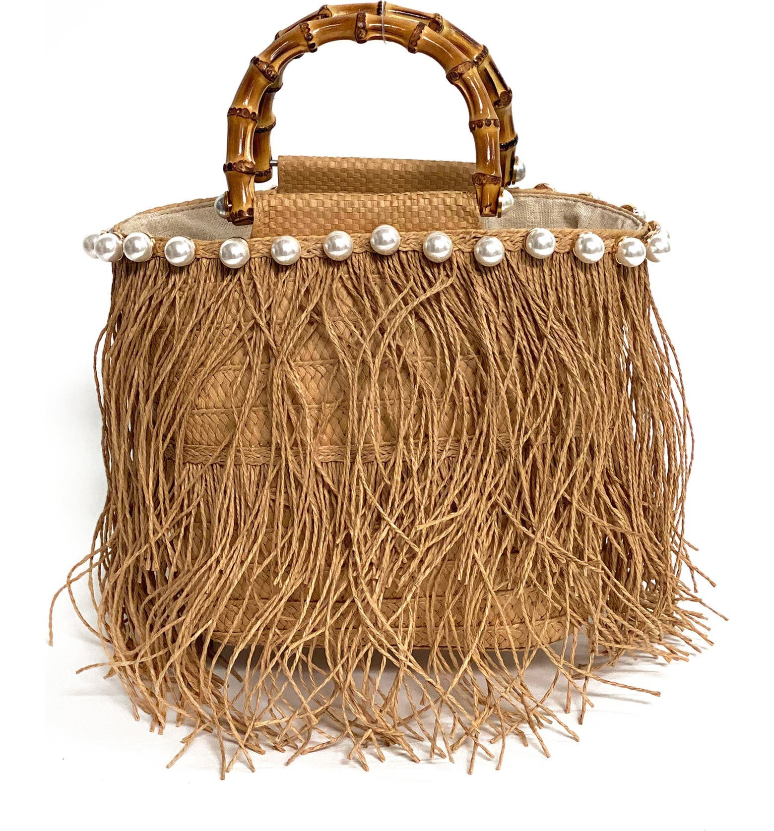 Kiki Fringe Straw Clutch | Nordstrom