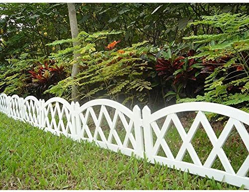 Worth Garden Plastic Fence Pickets Indoor Outdoor Protective Guard Edging Decor #3118, White | Amazon (US)