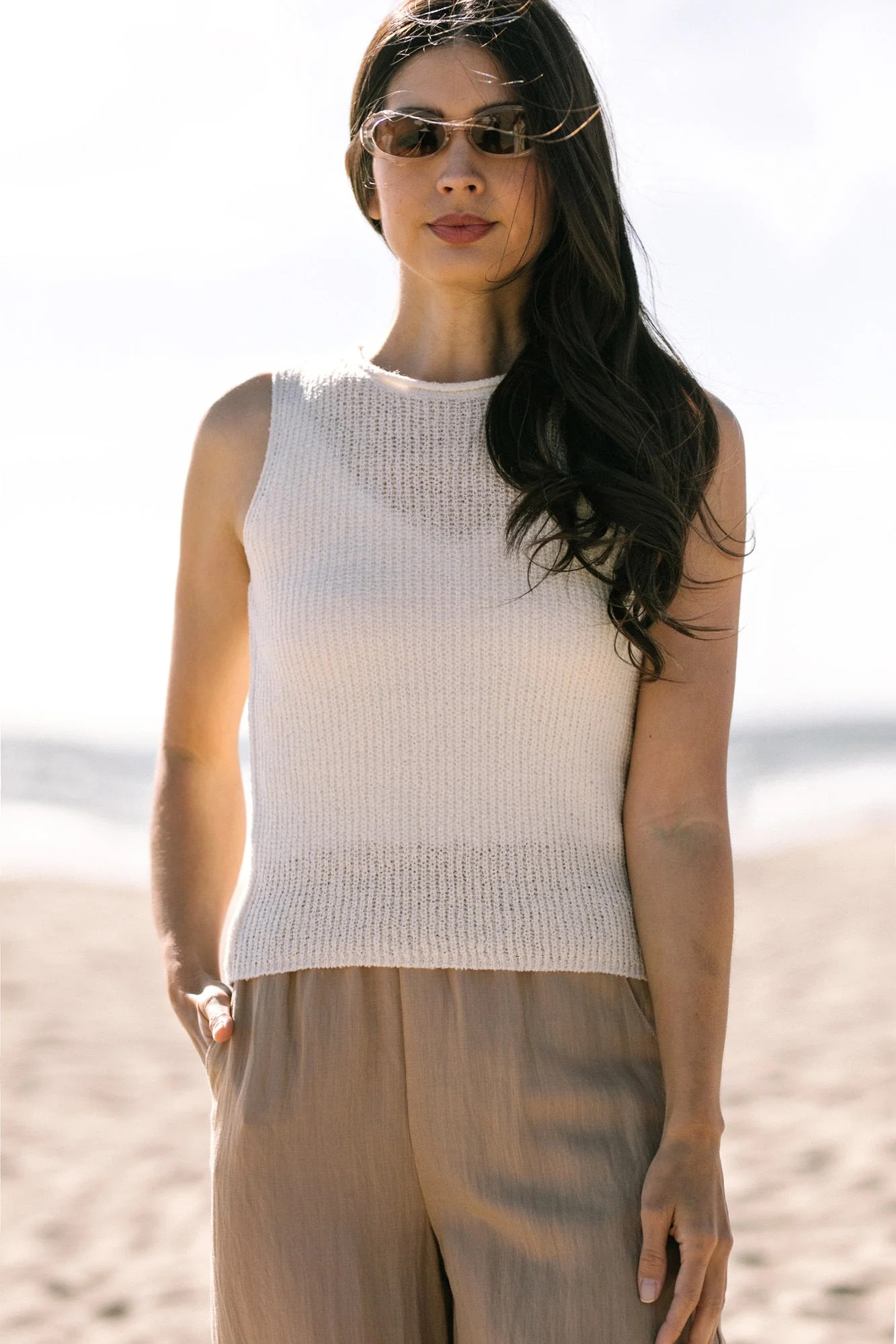 Marley Sheer Knit Tank | Morning Lavender
