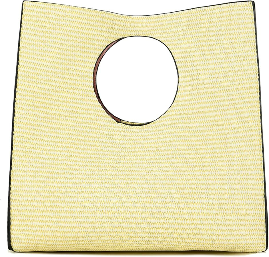 KURGOOL Straw Clutch Purses for Women, Woven Leather Hand Bags Straw Purse and Handbags, Minimalist Clutch Purse Beach Bag | Amazon (US)