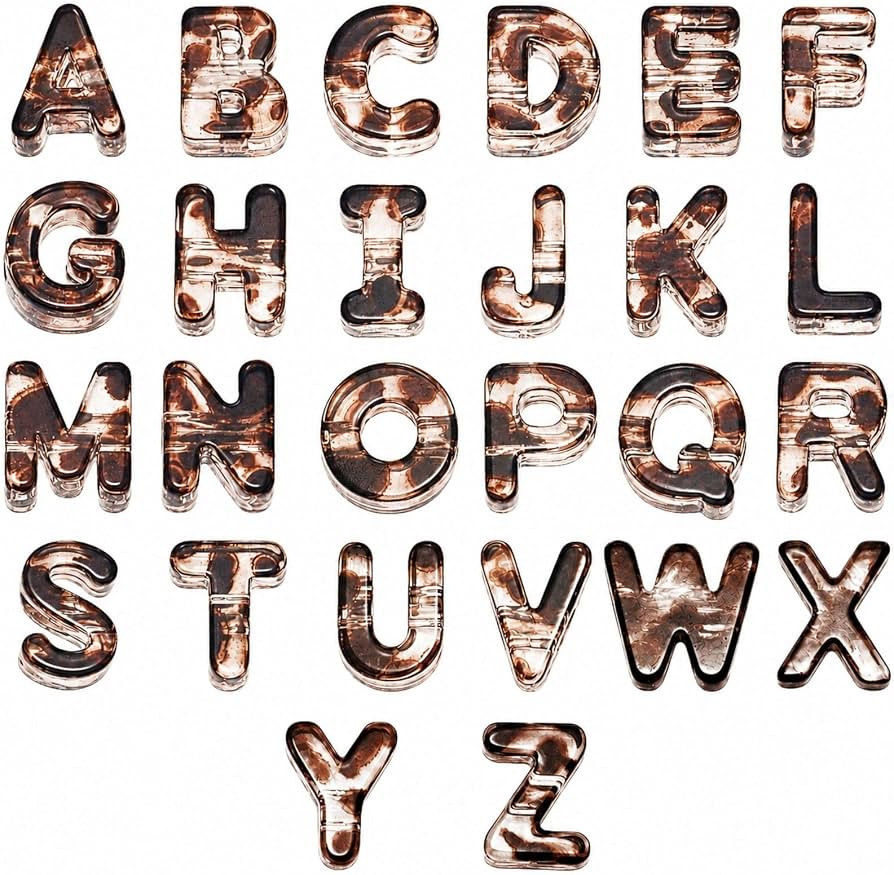 OVRUNS 26Pcs Large Letter Beads with Horizontal Hole Acrylic Alphabet Beads | Amazon (US)