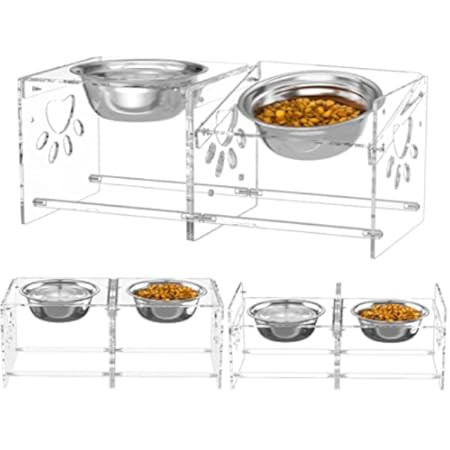 Acrylic Elevated Dog Bowl Stand | Amazon (US)