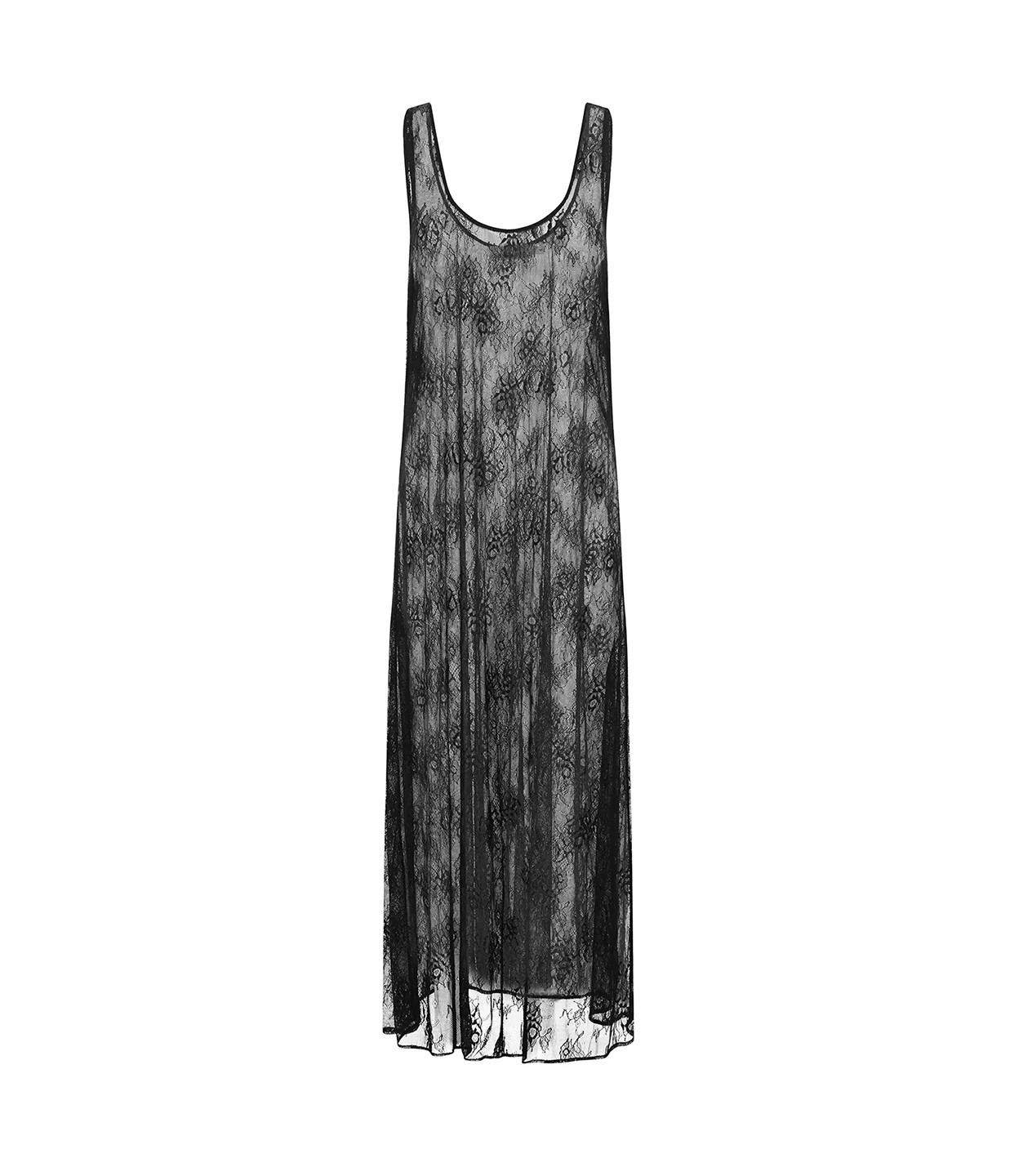 Scoop Neck Lace Maxi in Black | Mode Sportif