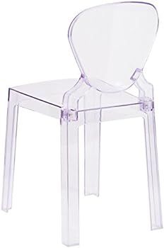Flash Furniture Ghost Chair with Tear Back in Transparent Crystal | Amazon (US)