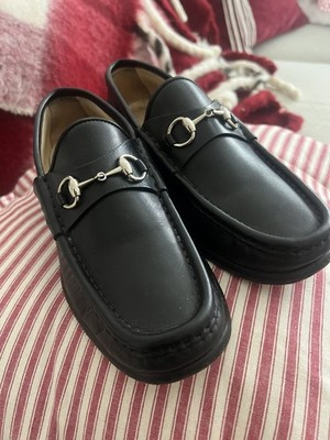 Gucci Black Leather horse it Loafers Ladies size 5 | eBay UK