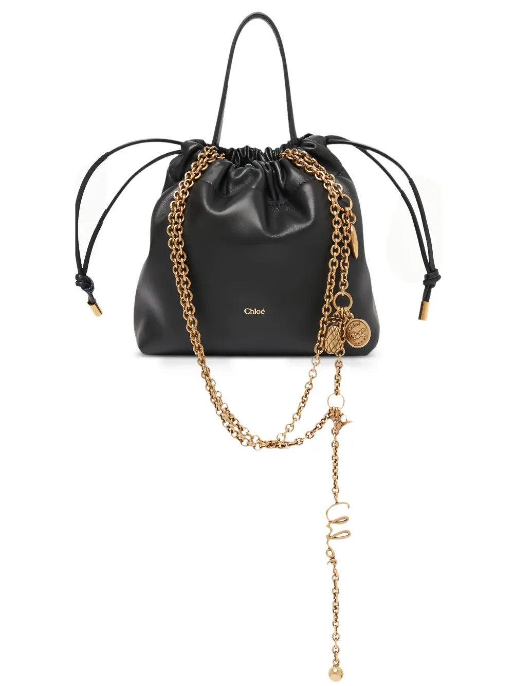 mini drawstring leather bucket bag | Farfetch Global