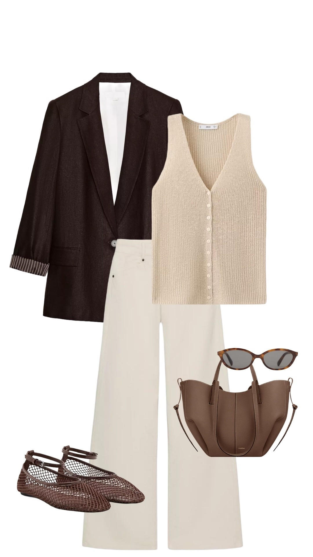 Neutral summer office outfit idea 🤍 
Linen blazer| wide leg jeans| ecru jeans

#LTKsummer #LTKuk #LTKworkwear