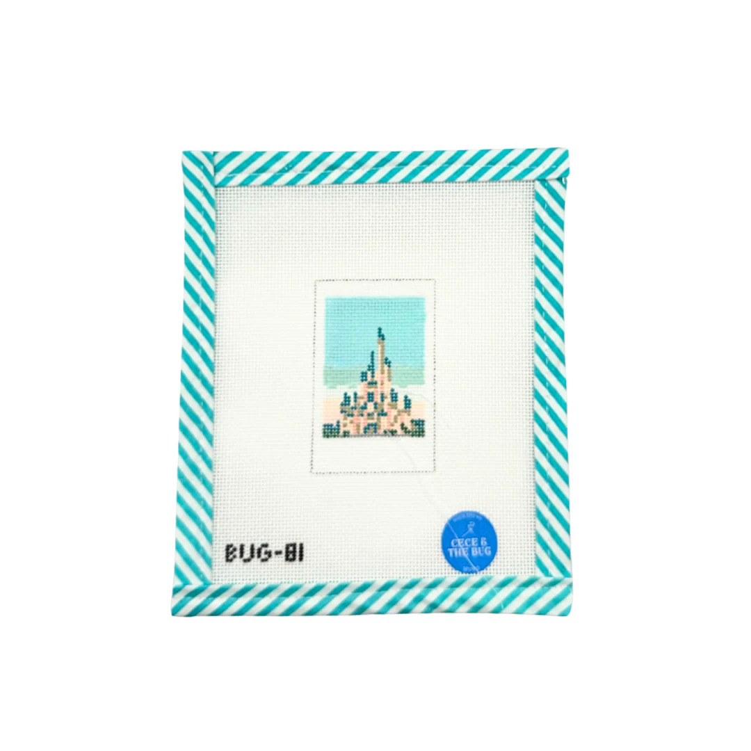 Magical Castle Polaroid | Atlantic Blue Canvas