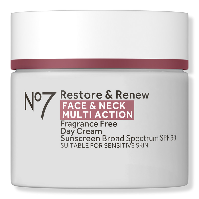 No7 Restore & Renew Face & Neck Multi Action Fragrance Free Day Cream SPF 30 | Ulta Beauty | Ulta