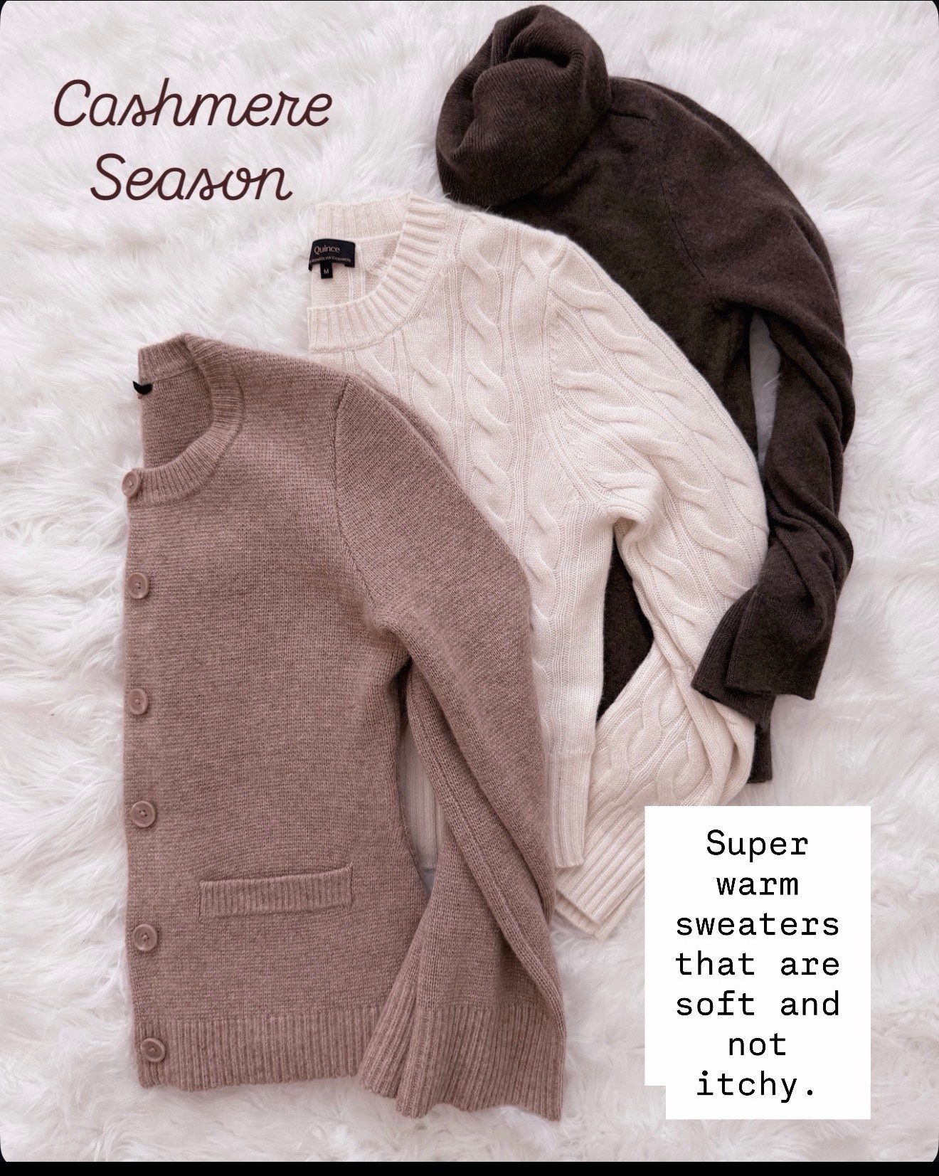 These are the sweaters I reach for when I want to feel put together but still comfortable. Soft, warm, zero itch, and easy to layer now and later. Cashmere that actually feels worth it.

spring cashmere sweaters, lightweight sweaters for spring, neutral knitwear, capsule wardrobe staples, elevated basics for women, soft sweaters not itchy

#LTKWorkwear #LTKOver40 #LTKgrwm
