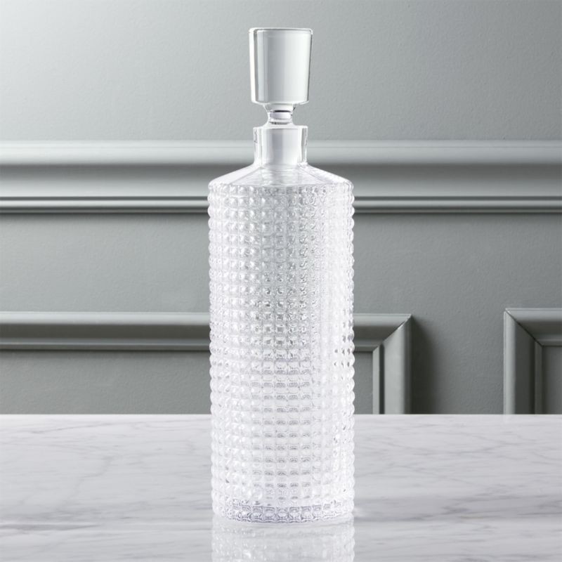 Stud Glass Liquor Decanter + Reviews | CB2 | CB2