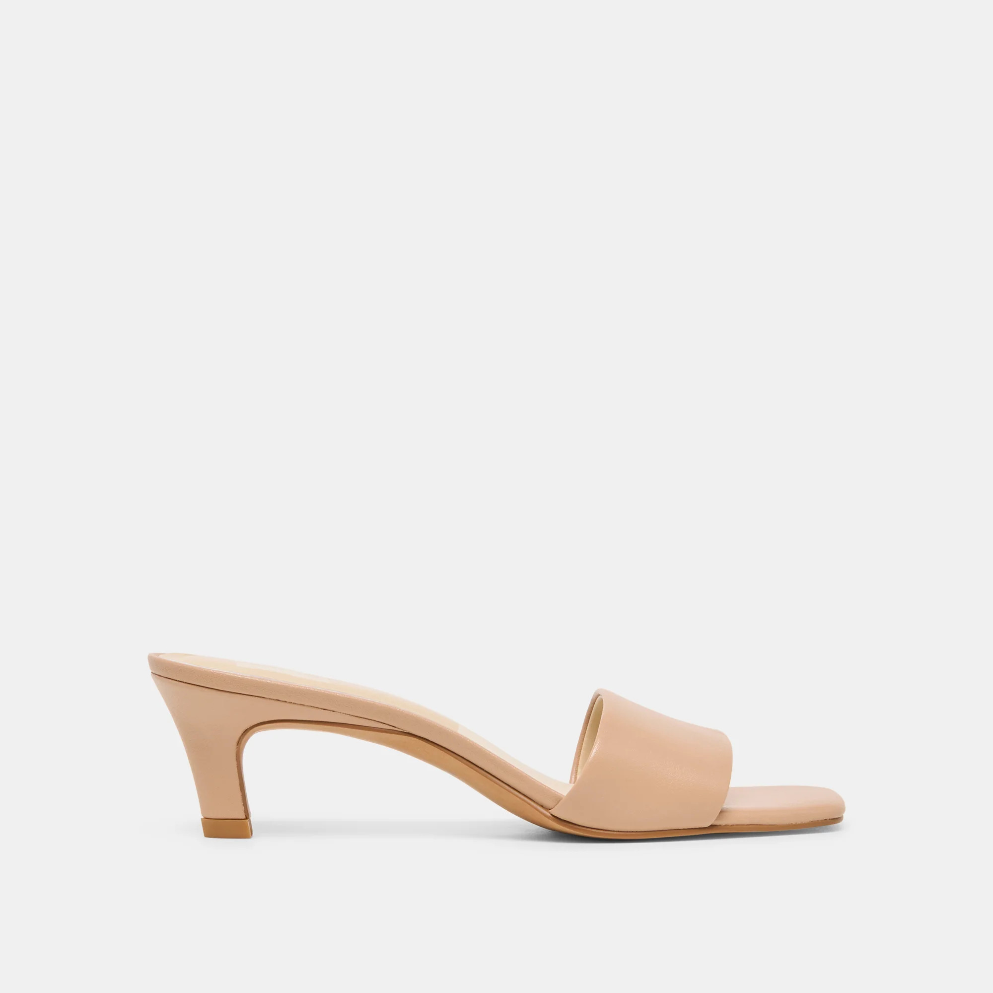 Rexa Heels Light Tan Leather | DolceVita.com