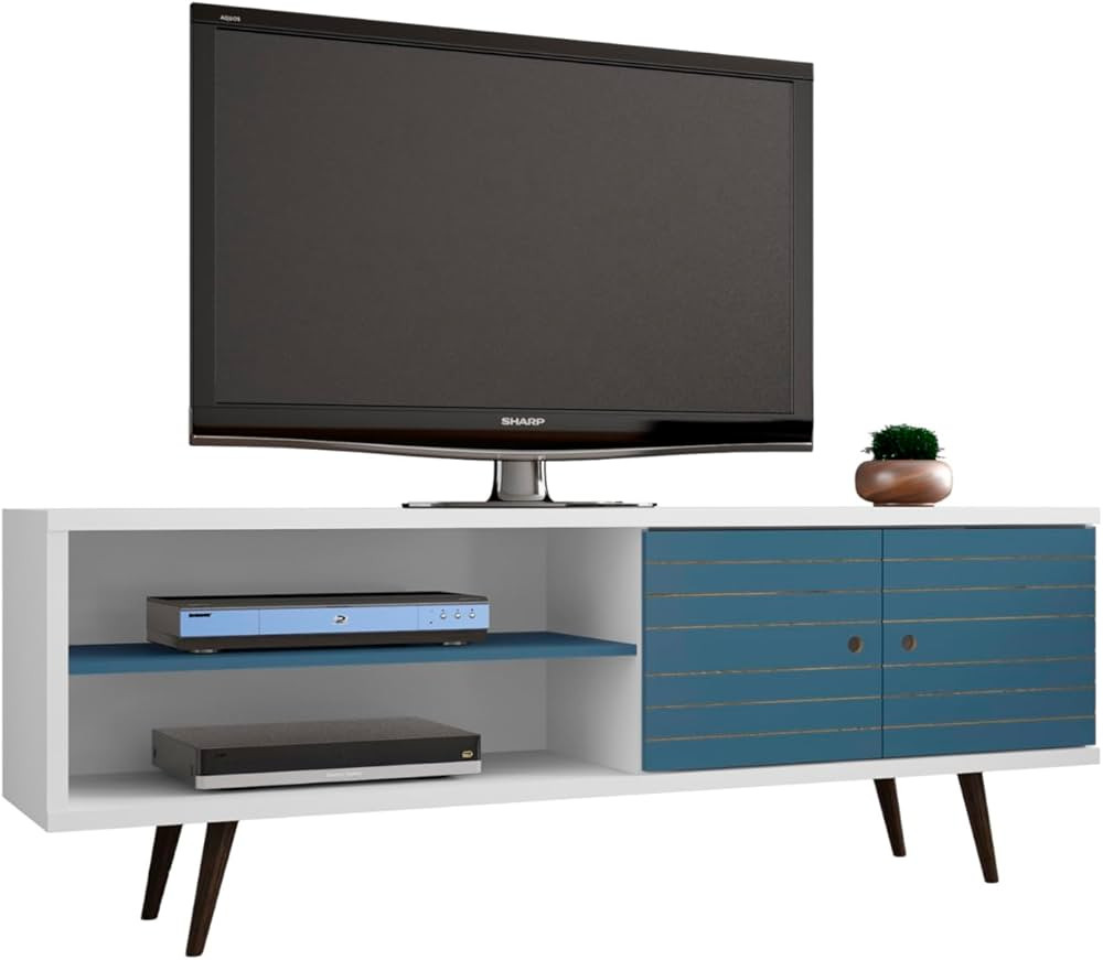 Manhattan Comfort Liberty Mid Century Modern TV Stand for Televisions up to 60 Inches, Bedroom an... | Amazon (US)