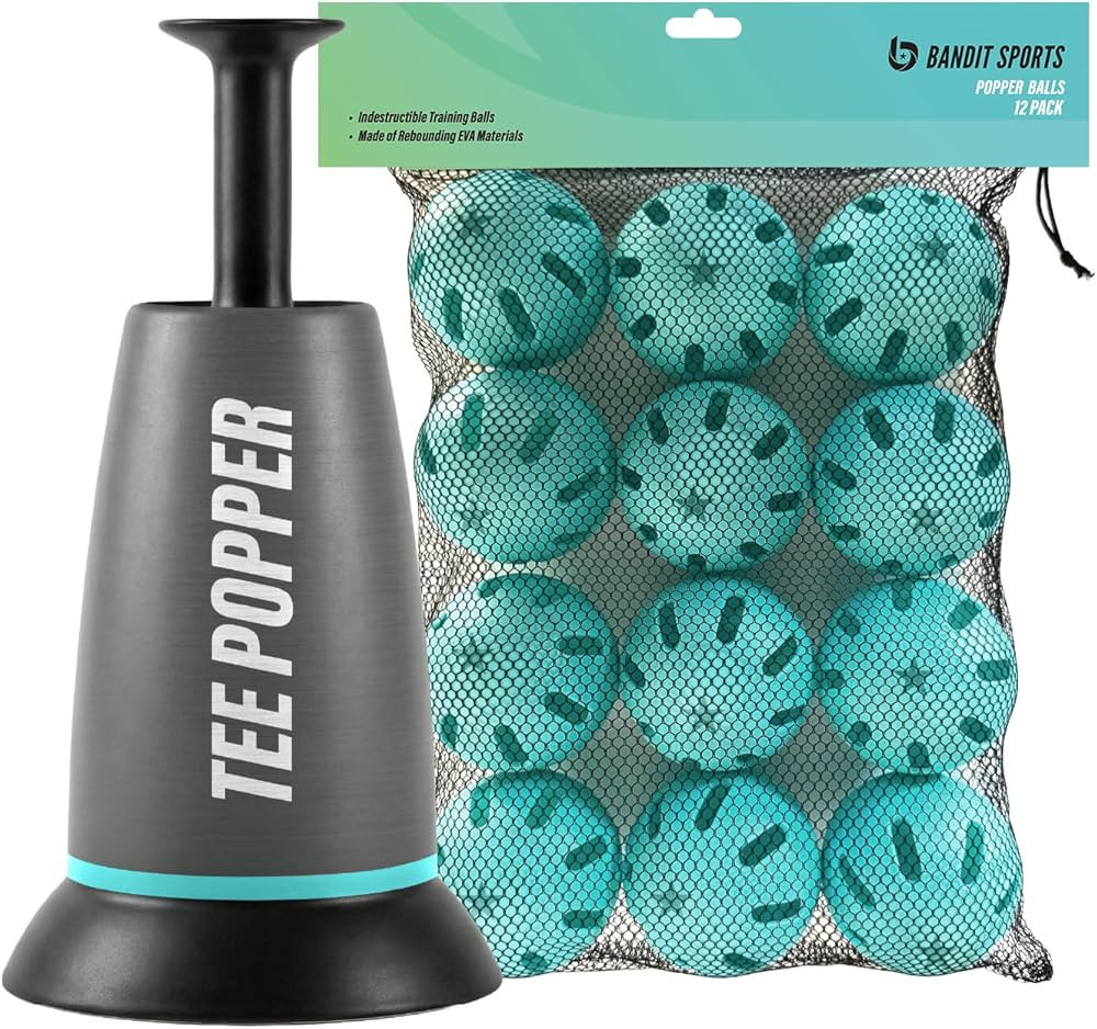 Bandit Sports Tee Popper and Popper Ball Bundle, Baseball Swinging and Hitting Practice with 13 B... | Amazon (US)