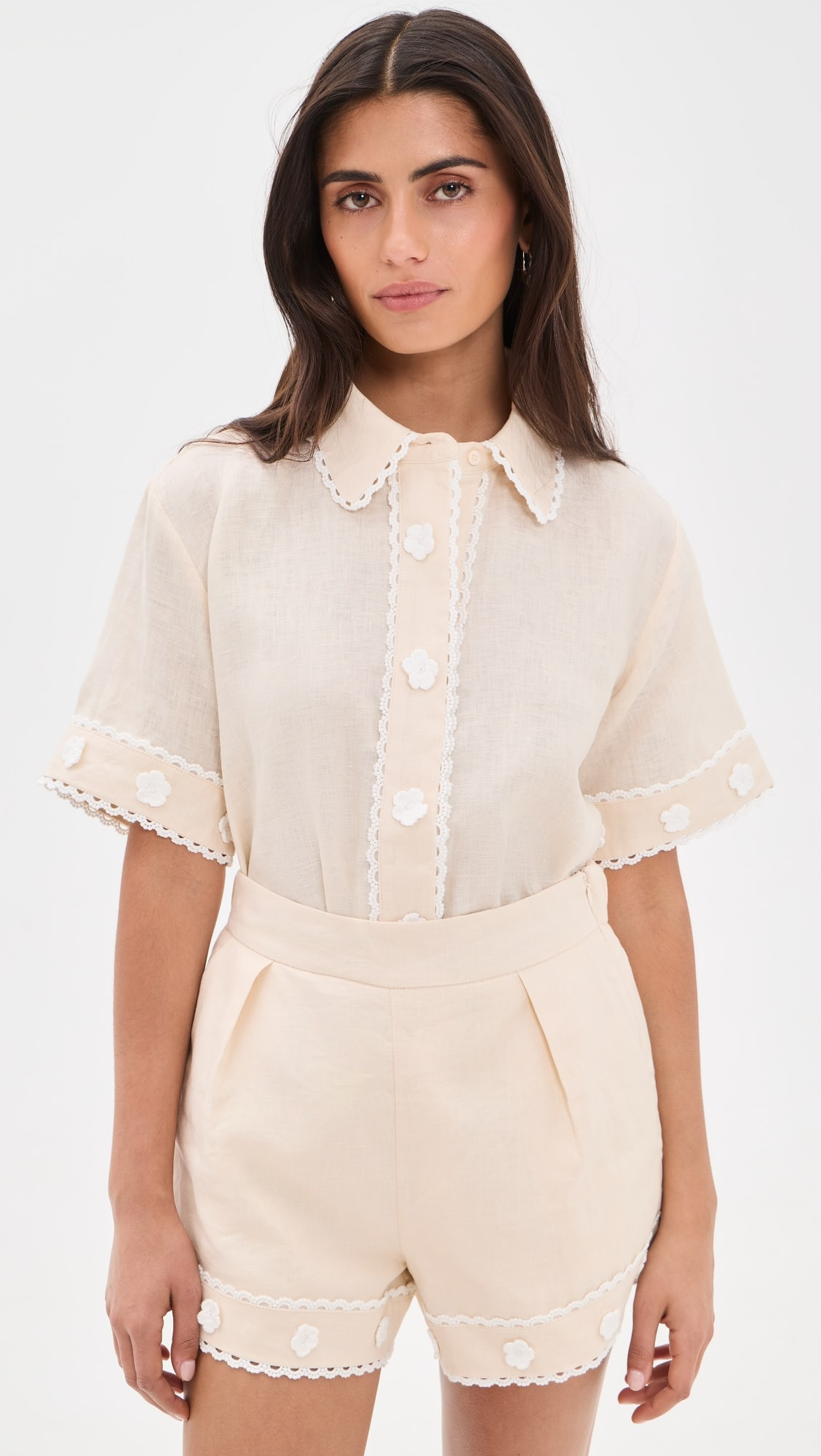 Floral Linen Button Down Shirt | Shopbop