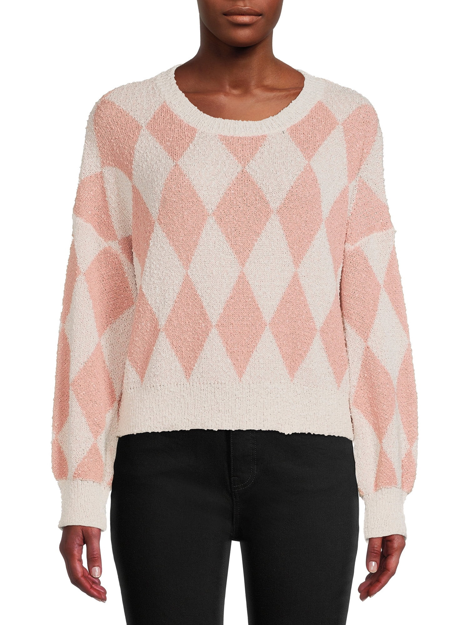 Dreamers by Debut Womens Argyle V Neck Sweater Vest | Walmart (US)