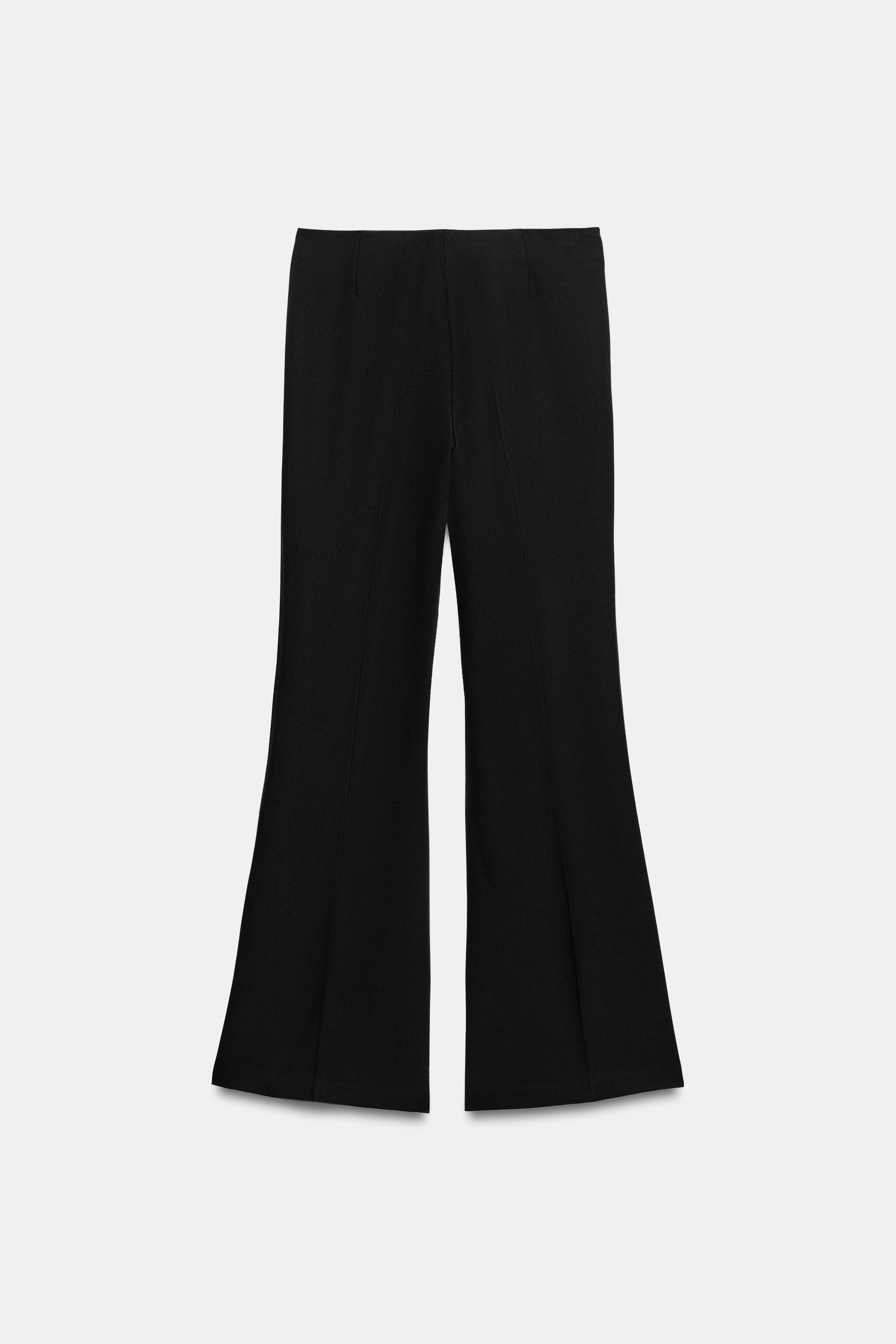 Zara - Low-Rise Flare Pants - Brown - L - Woman | Zara US