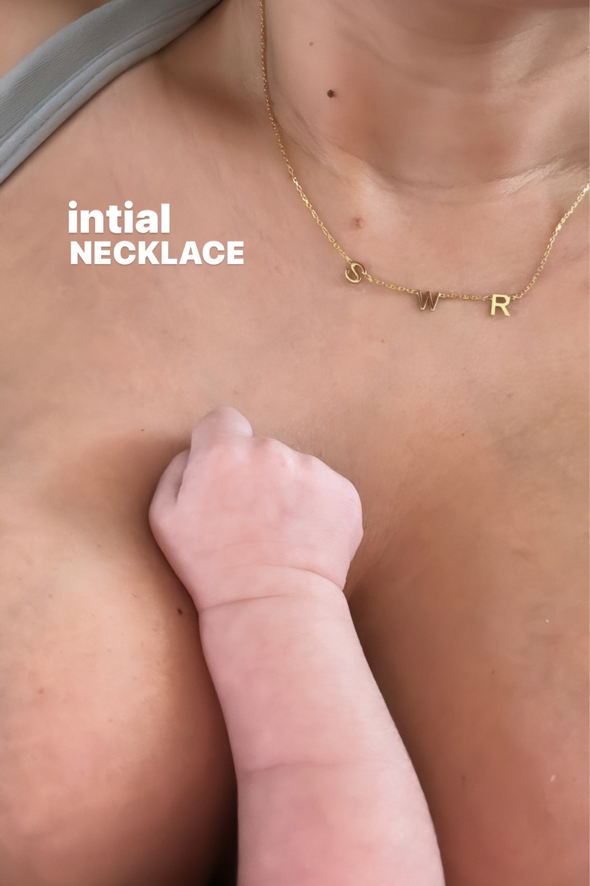 Initial necklace 🖤 perfect for a gift for mama! Wearing the gold 14 inch  

#LTKmidsize #LTKbaby