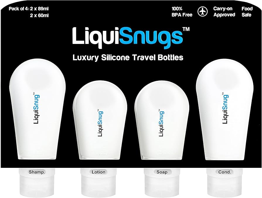 LiquiSnugs Premium - 100% Guaranteed Leak Proof Silicone Travel Bottles For Toiletries - TSA Appr... | Amazon (US)