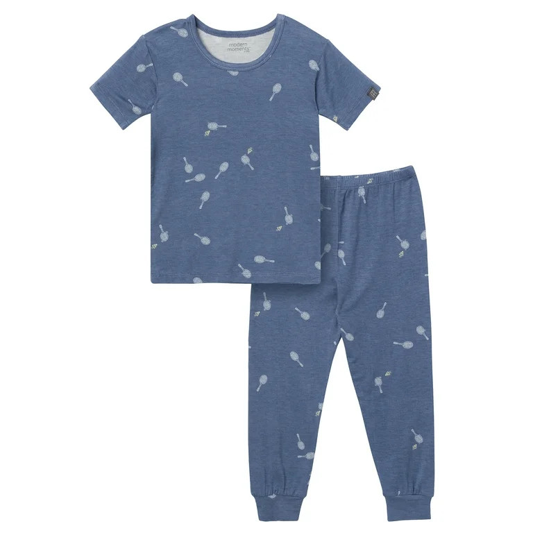 Modern Moments by Gerber Toddler Neutral Super Soft Tight Fitting Pajama Set, 2-Piece, Sizes 12 M... | Walmart (US)