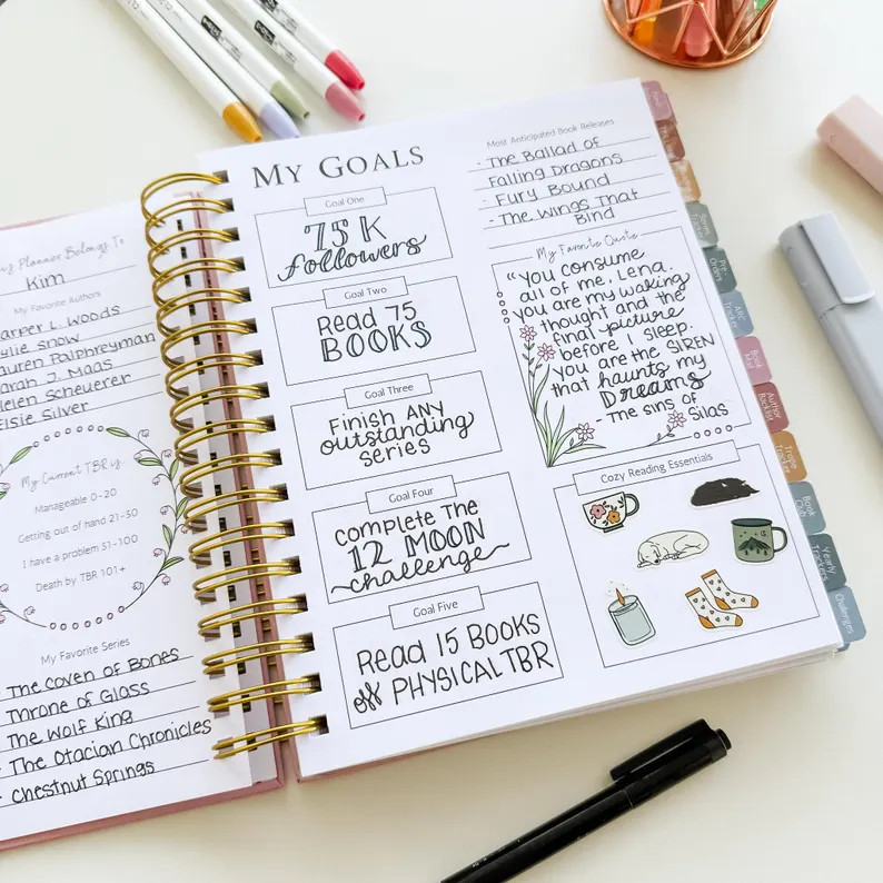 Cozy Reading Essentials and Bookshelf Stickers for Reading Planner or Reading Tracker - Etsy | Etsy (US)