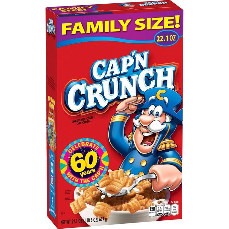 Cap'n Crunch Original Family Size Cereal - 22.1oz | Target
