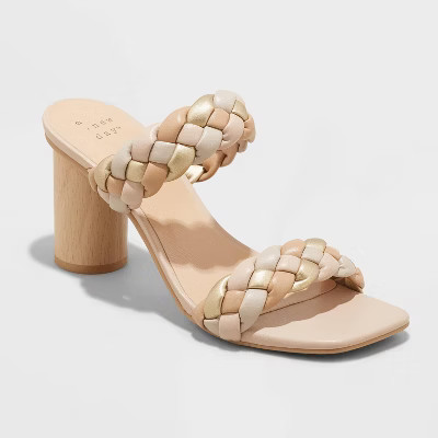 Women's Basil Heels - A New Day™ Metallic 5 | Target