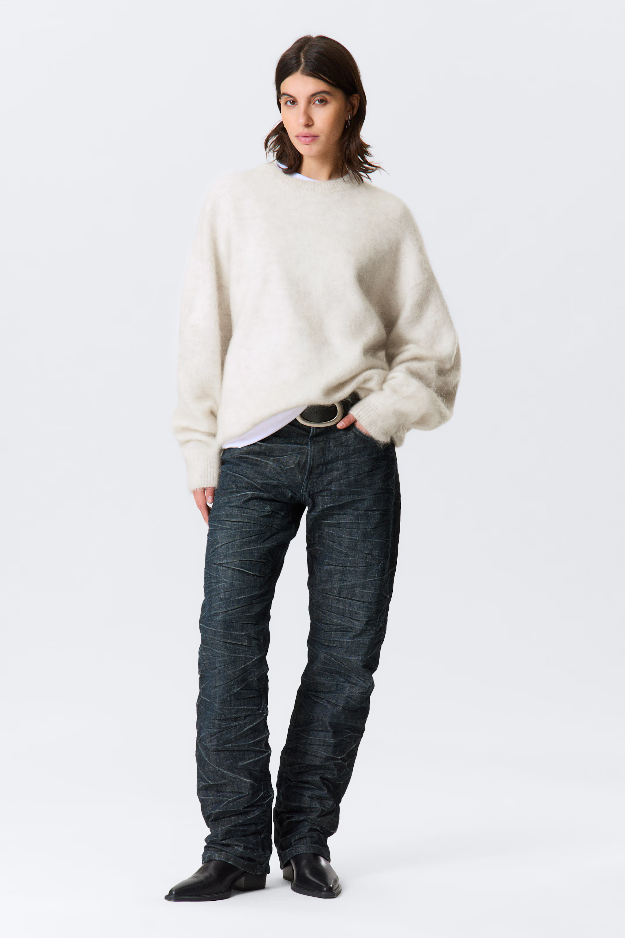 Knitted Oversized Mohair-Blend Sweater | H&M (UK, MY, IN, SG, PH, TW, HK)