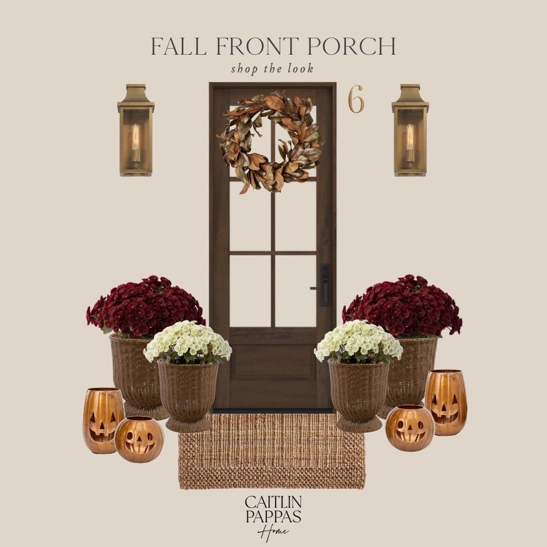 Fall front porch inspiration 🤎 The coziest welcome to a home in the autumn season. I love these faux mums, pumpkins, and gorgeous fall wreath.

#LTKHome #LTKSeasonal