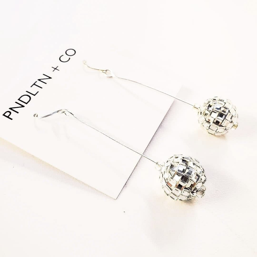 Glass Disco Ball Earrings | Etsy (US)
