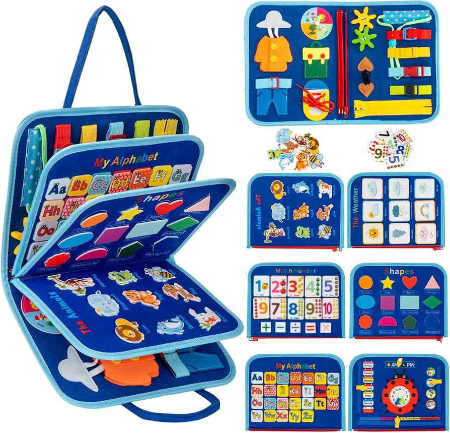 Toddler Busy Board Montessori Toys for 3 4 5 6Year Old, Preschool Learning Activities with Life S... | Amazon (US)