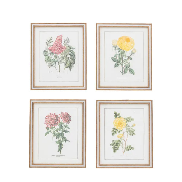 Cedar & Sage Set of 4 Floral Quartet Framed Prints | Dunelm